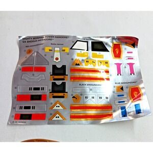 VTG Power Rangers Shogun Megazord Sticker decals 90s DX MUTEKI ALIEN 1995 Bandai